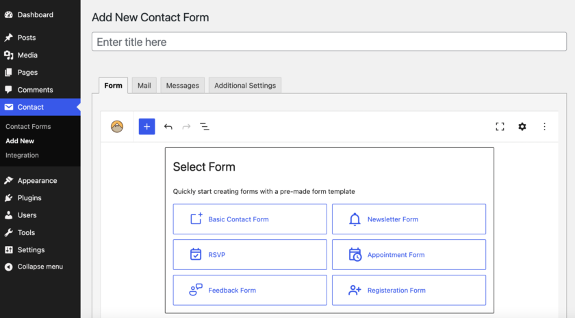 新的 CF7 Blocks 插件将区块（Blocks）引入 Contact Form 7