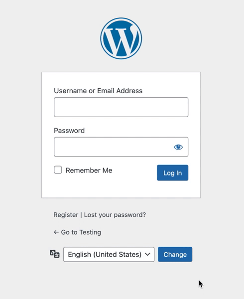 WordPress 5.9 新增登录语言切换器功能详解