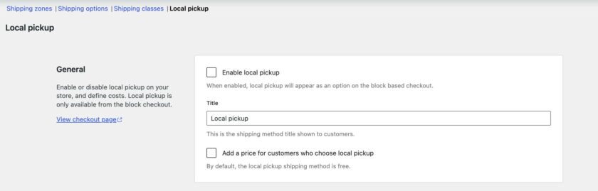 WooCommerce Blocks 9.4.0 添加了对本地取件的支持