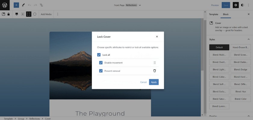Gutenberg 12.9 添加块锁定 UI、自动样板注册和完整主题导出
