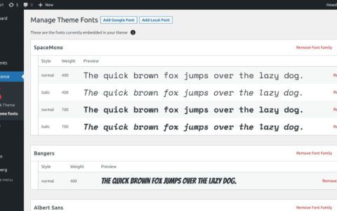 Gutenberg 的“字体库”路线图将为用户提供注册和管理 Web 字体的界面