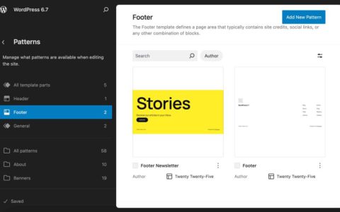 WordPress 6.7 默认主题 Twenty Twenty-F​​ive 的开发者讲解