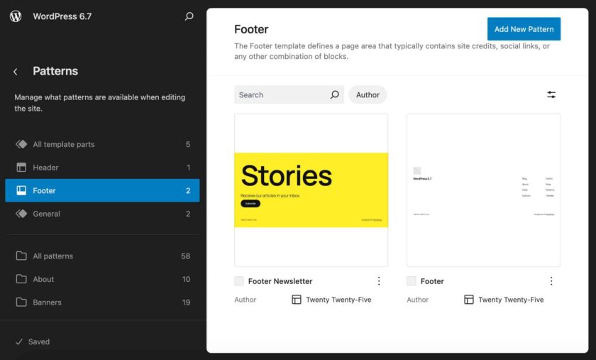 WordPress 6.7 新主题 Twenty Twenty-Five 开发者详解