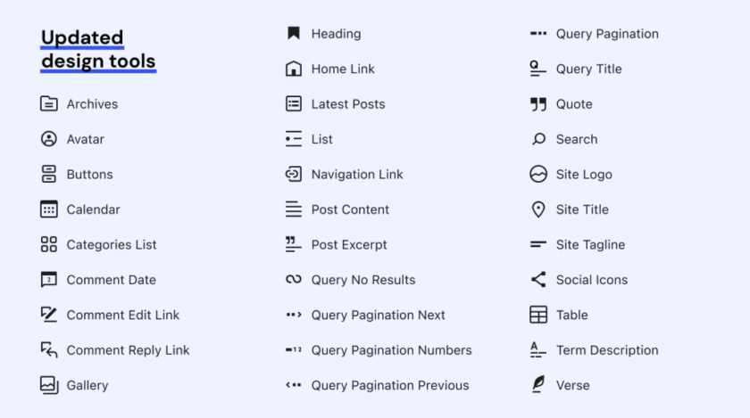 Gutenberg 14.1 为更多块整合设计工具，改善块锁定功能