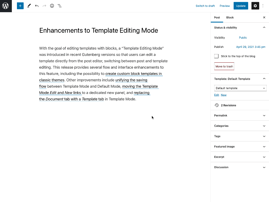Gutenberg 10.5 支持嵌入PDF，新增块模式，增强自定义器的小工具功能