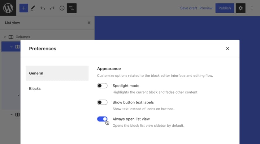 Gutenberg 13.3 新增实验性文章目录块功能详解