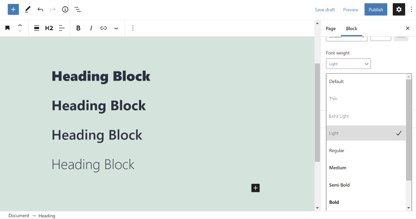 Gutenberg 10.8 添加新的排版控件和块预览
