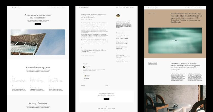 WordPress 公布即将推出的默认主题 Twenty Twenty-Four 的设计