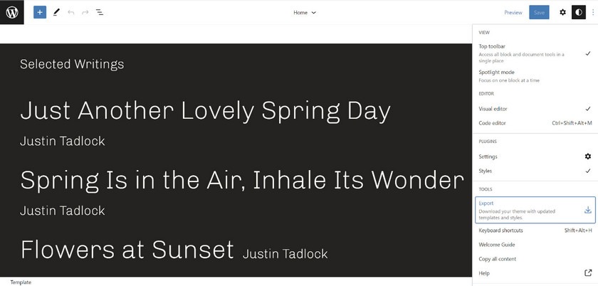 Gutenberg 12.9 添加块锁定 UI、自动样板注册和完整主题导出