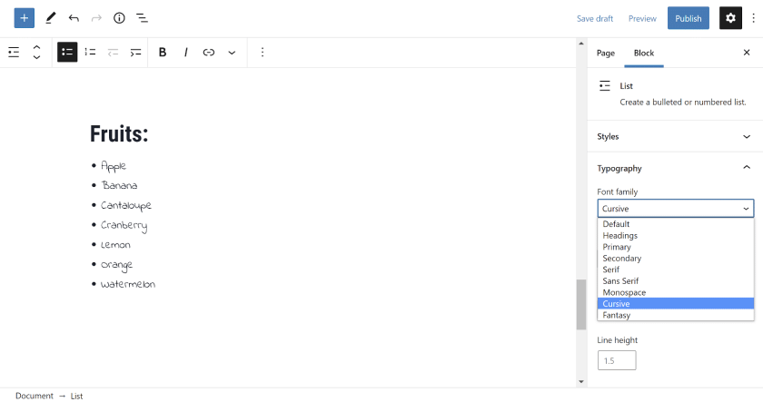 Gutenberg 10.8 添加新的排版控件和块预览