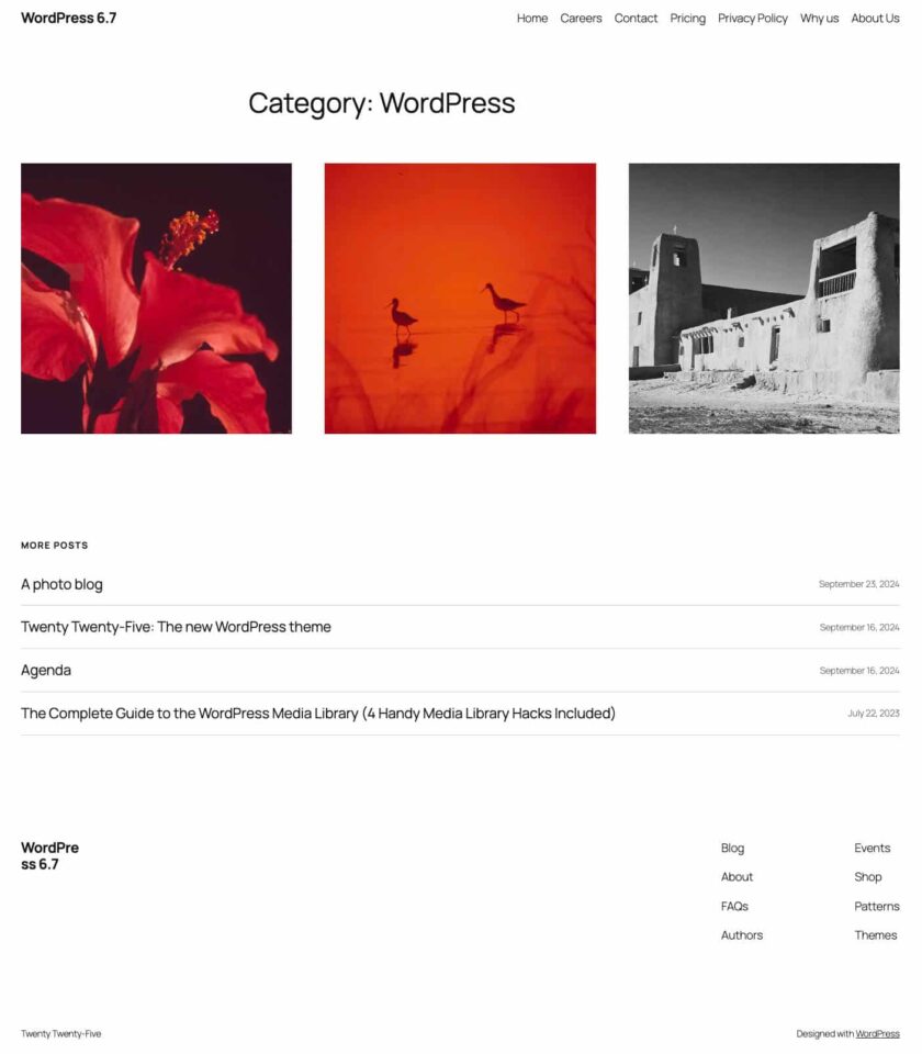 WordPress 6.7 新主题 Twenty Twenty-Five 开发者详解