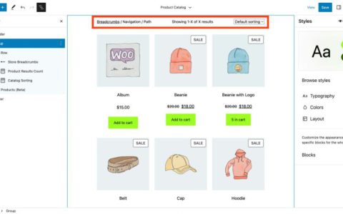 WooCommerce 7.5.0发布三大新块 全新支持全局样式定制