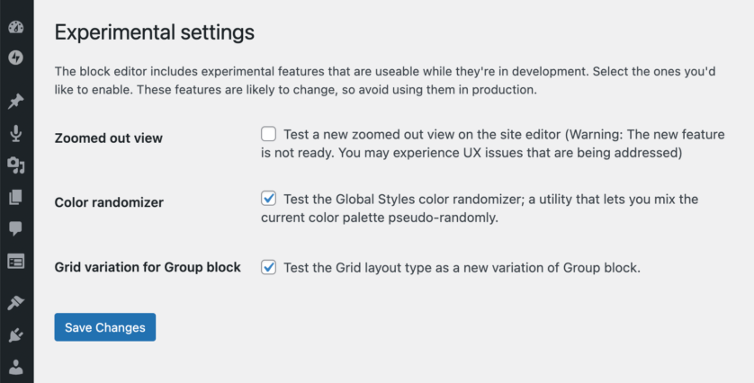 Gutenberg 15.5 新增实验性网格布局功能详解
