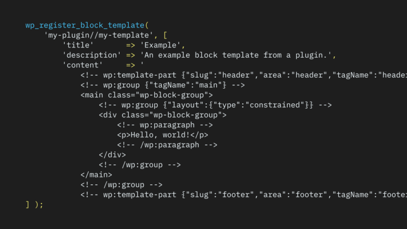 Gutenberg 19.1 新增插件模板注册 API，改进图片标题样式