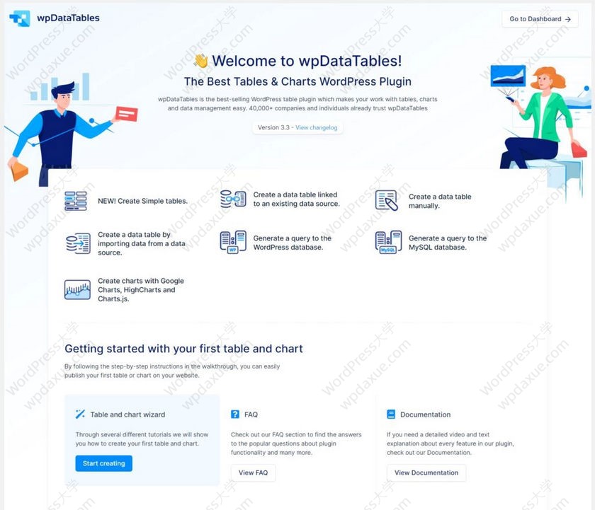 优秀的WordPress表格和图表插件 wpDataTables