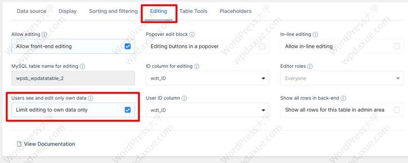 优秀的WordPress表格和图表插件 wpDataTables