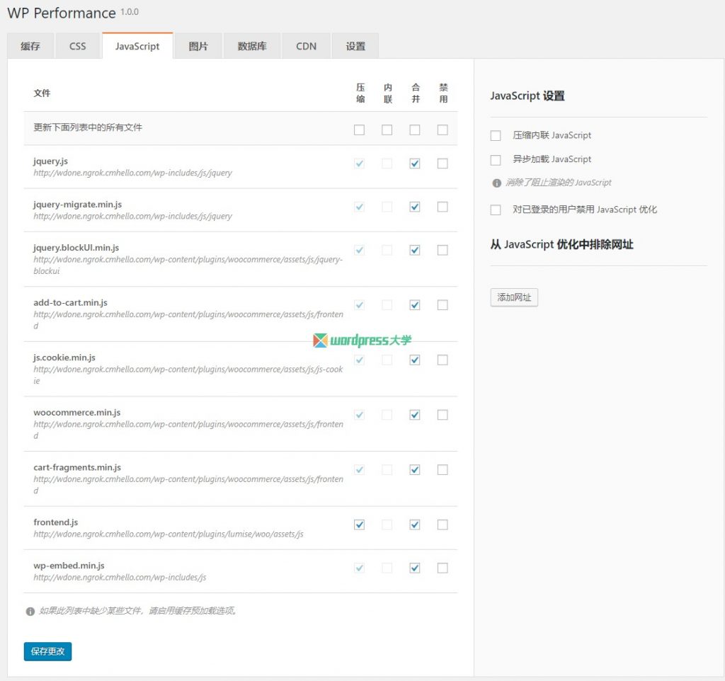 WP Performance：缓存页面、合并压缩JS、CSS、延迟加载图片等速度优化
