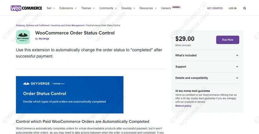 WooCommerce Order Status Control