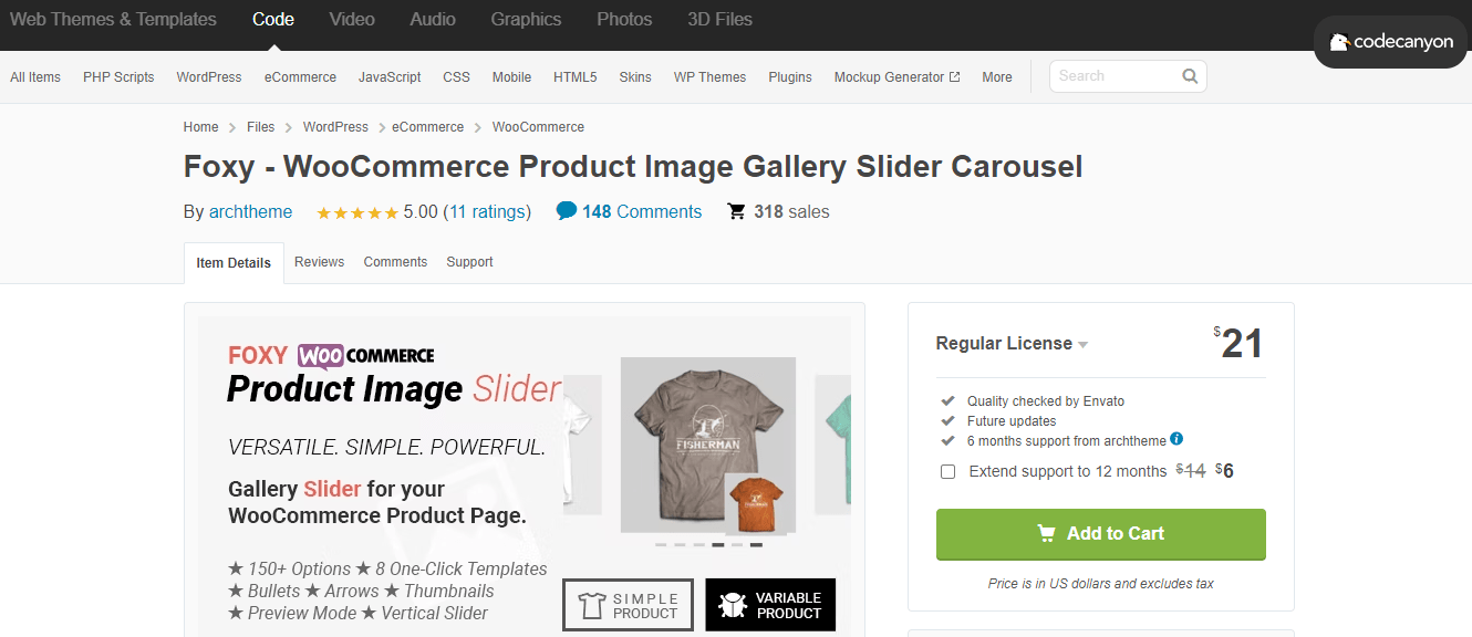 Foxy - WooCommerce Product Image Gallery Slider Carousel
