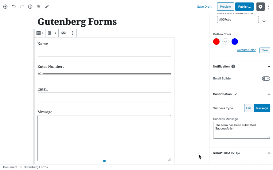 WordPress 联系表单生成器插件 Gutenberg Forms