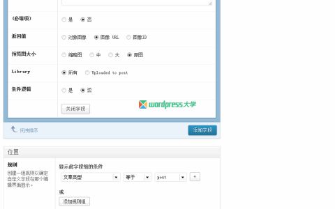 WordPress Advanced Custom Fields 插件教程：自定义字段类型与调用方法