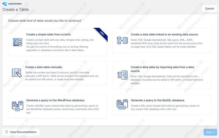 优秀的WordPress表格和图表插件 wpDataTables