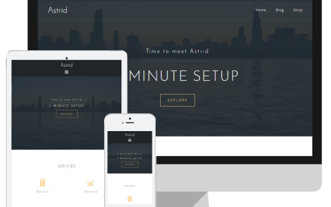 WordPress 免费单页视差企业主题 Astrid （兼容 WooCommerce）