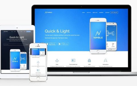 WordPress APP单页视差企业主题 Nimble