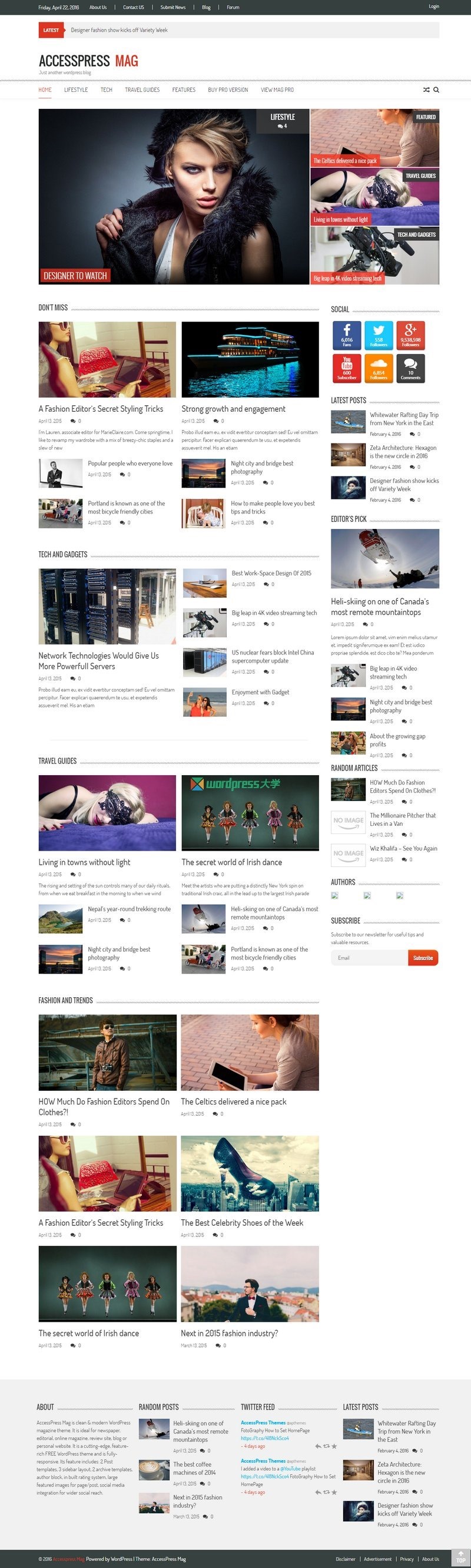 AccessPress Mag免费WordPress杂志主题下载及特色解析