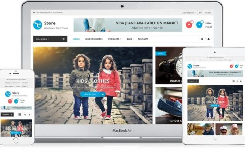 基于 WooCommerce 的 WordPress 免费商城主题：eStore