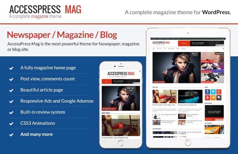 AccessPress Mag免费WordPress杂志主题下载及特色解析