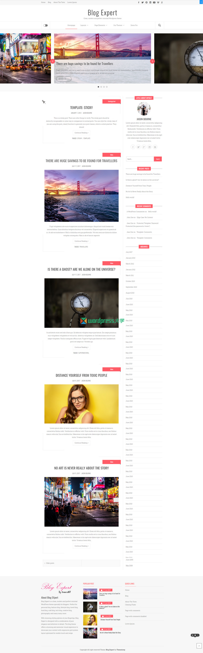WordPress 免费响应式博客主题 Blog Expert