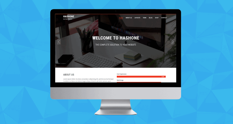 WordPress HashOne单页视差企业主题 兼容WooCommerce可定制多模块