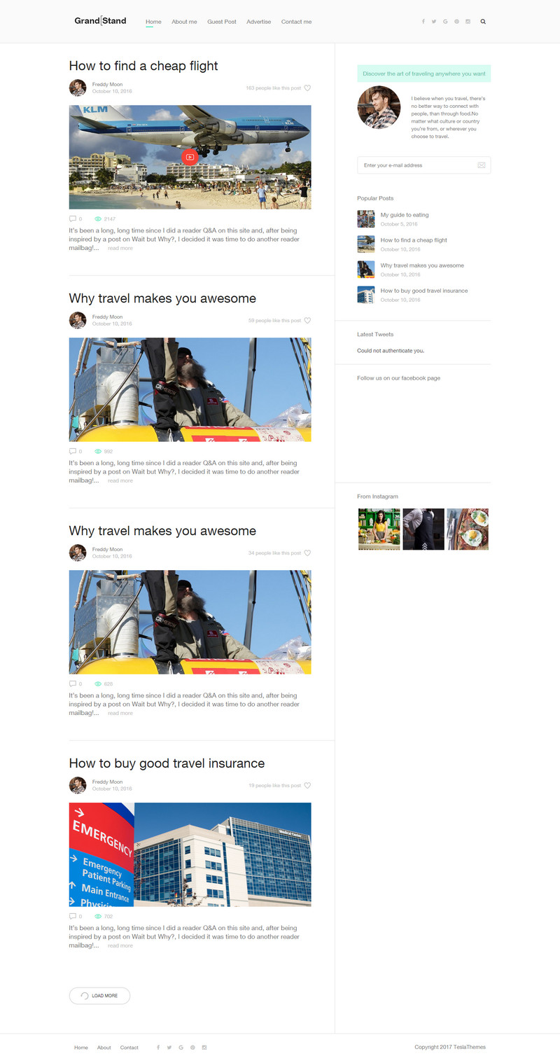 WordPress 免费博客主题 Grandstand