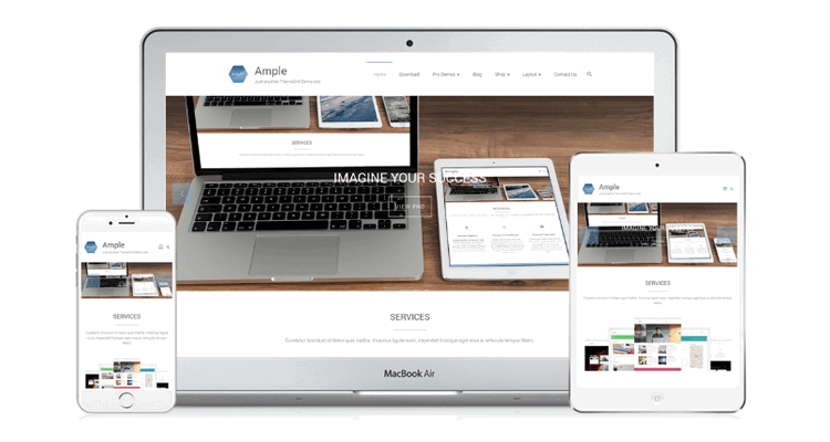 Ample WordPress企业主题 兼容WooCommerce 响应式电商网站设计