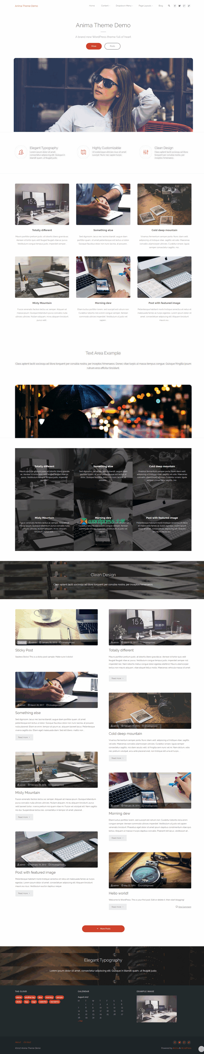 WordPress 多用途免费主题 Anima