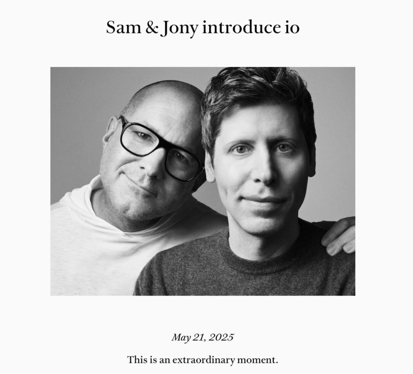 OpenAI 密谋65亿美金重磅收购，目标直指前苹果大佬Jony Ive！“AI iPhone”能否再创苹果奇迹？