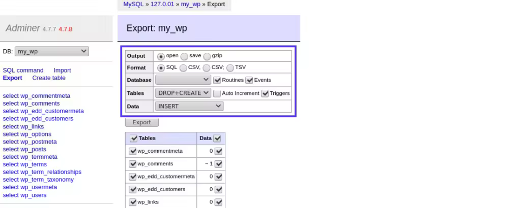Adminer-Default-Export-Database-Output-Options-1024x410.pngo_