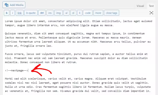 insert-next-page-tag-in-the-classic-editor.pngo_