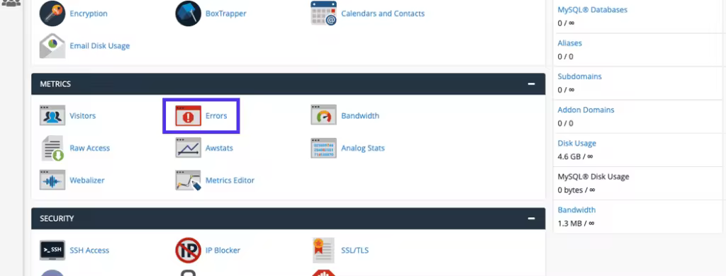 kinsta-errors-button-in-cpanel-1024x390.pngo_
