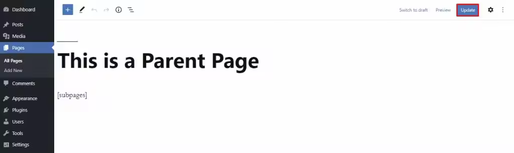 A-parent-page-with-the-subpages-shortcode-and-the-Update-button-highlighted-1024x306.webp.jpgo_