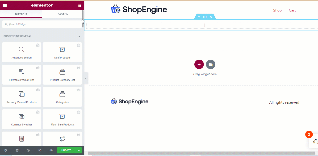 drag-and-drop-search-and-result-count-widget-for-wooCommerce-category-page