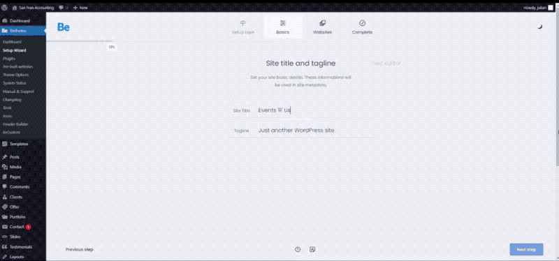 BeTheme-setup-wizard